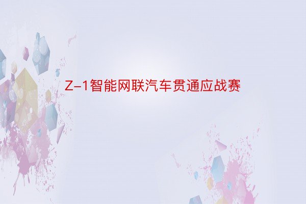 Z-1智能网联汽车贯通应战赛